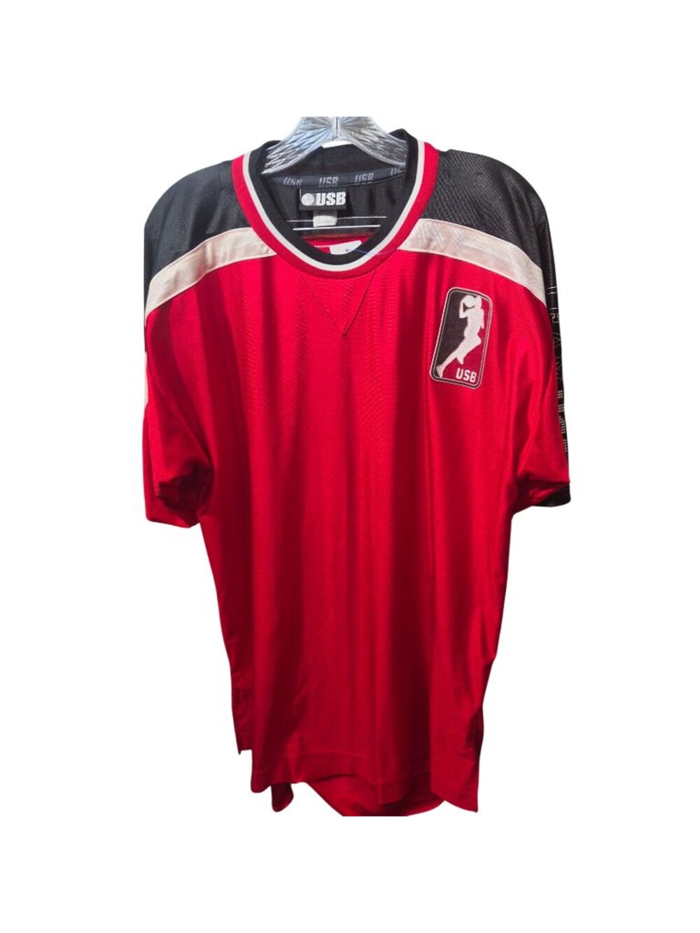USB Team Red & Black Basketball Jersey X-Large 100% Nylon USA Made